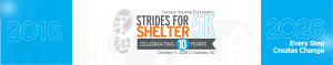 Strides for Shelter 5K 10th Anniversary banner