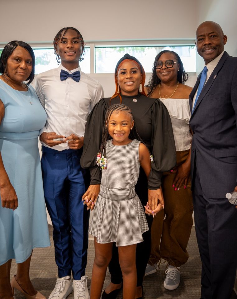 Zyan Martin and his family attend his YES Award celebration.